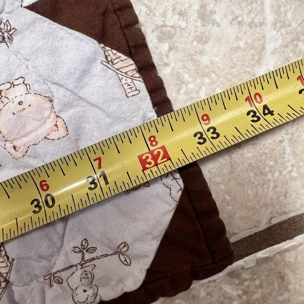 Handmade Vintage Kitty Cats Baby Quilt Square Patchwork 2 Sided 32.5 x 36.5